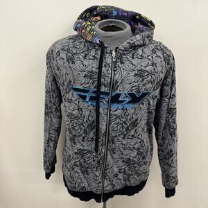 Fly Racing Hoodie Men Black Green Orange Purple Graphic Reversible Moto Charity